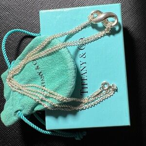 Tiffany and co infinity double chain necklace